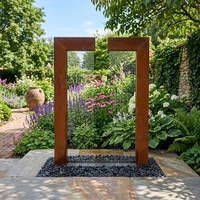 Fontaine d'eau en acier Corten personnalisable, écologique, durable, résistante au feu et à l'eau, finition rouillée, 110-230V, pour extérieur