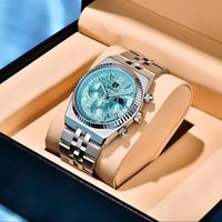 Montre-bracelet pour homme Benyar BY-5225M, édition limitée, acier inoxydable, mouvement à quartz, 40 mm, résistante à l'eau, avec boîte
