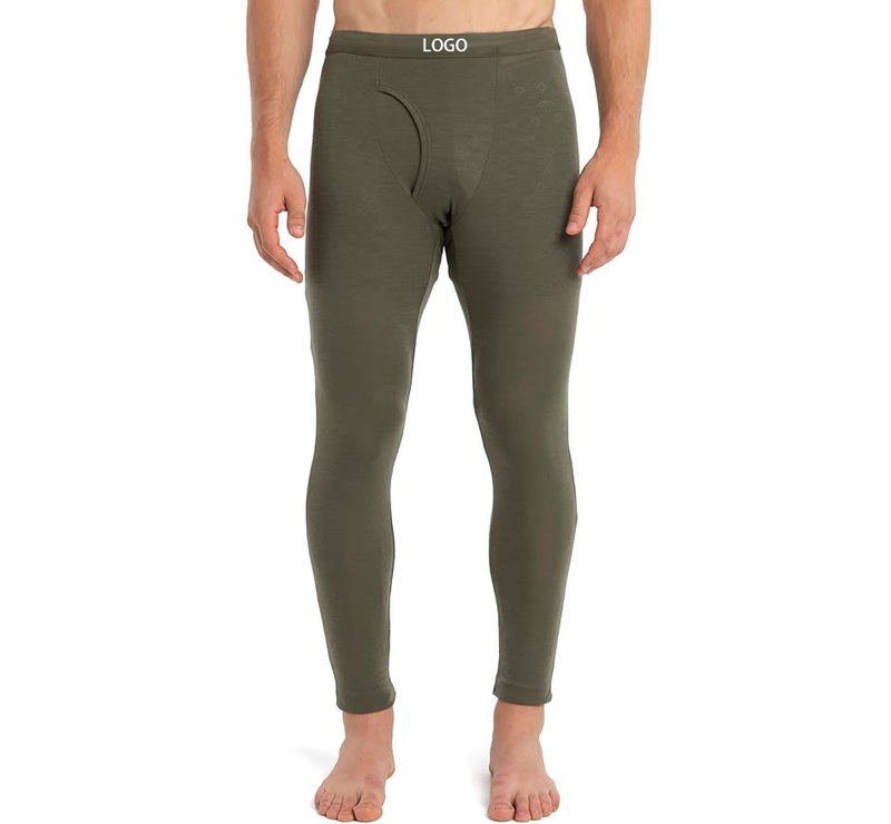 Men Polyester Spandex Thermal Underwear Set