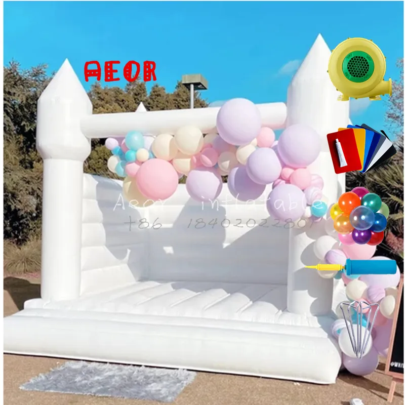 Aufblasbare Hochleistungs-Hüpfburg aus PVC mit Ball grube Soft Play Bounce House White Bounce House