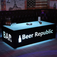 Fabricant commercial Logo personnalisé Bar de couleur Discothèque KTV Ensembles de meubles Table éclairée par LED