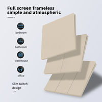 Interrupteurs et prises murales électriques modernes et minces, norme européenne 250V, 85mm x 85mm, 1, 2 ou 3 gangs, 1 voie, à bouton-poussoir