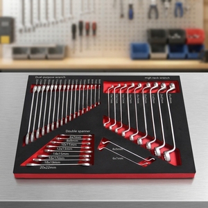 36PCS EVA Foam Tray OEM Professional Double Open End Wrench Chrome Vanadium Double <strong>Ring</strong> CRV <strong>Spanner</strong> Combination Wrench Tool <strong>Set</strong> - Product Image 2
