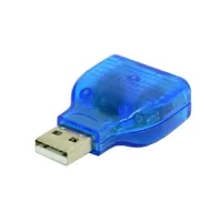 Adaptor Konverter USB2.0 Male ke Dual PS2 Female untuk Keyboard Mouse Docking Connector Adapter Dongle