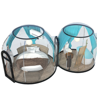 Tente bulle transparente moderne en polycarbonate pour camping extérieur, cabane ciel étoilé, dôme transparent en PC pour la maison