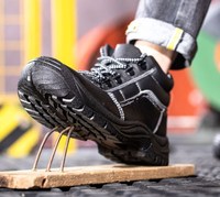 Chaussures de sécurité sans métal, coupe mi-haute, embout composite, semelle intermédiaire en aramide, semelle en PU, doublure en maille respirante, pour l'industrie alimentaire et l'électronique