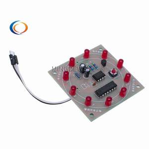 Electronic NE555 CD4017 Wheel of Fortune DIY Kit Lucky Tocadiscos Soldadura Entrenamiento LED Luz intermitente Rotary Suite Juego de regalo divertido - Product Image 2