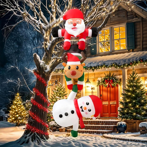 Inflables Navideños Metálicos Ecológicos: Santa Claus, Reno, Muñeco <span class=keywords><strong>de</strong></span> Nieve, Adornos Colgantes para Árboles, Decoración Festiva para el Hogar y <span class=keywords><strong>Tiendas</strong></span> - Product Image 3