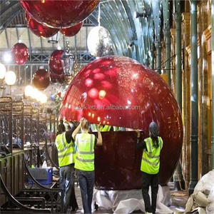 Meilleure vente Divertissement de plein air pour les vacances Décoration de Noël Boule géante Décoration personnalisable <span class=keywords><strong>Sculpture</strong></span> en résine de fibre de verre - Product Image 1