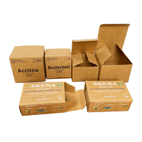 Boîte kraft carrée noire pliable personnalisée avec impression Paquet de papier kraft brun Boîtes en papier pour petits produits