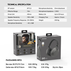 Fantech wh06 Tai nghe chơi game BT không dây kết nối chế độ kép Tai nghe <span class=keywords><strong>bluetooth</strong></span> Thời lượng pin lâu dài - Product Image 6