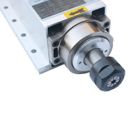 Moteur de broche CNC refroidi par air à bride carrée 0,8 kW ER11 24000 tr/min avec roulement pour machines de gravure