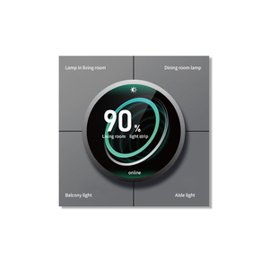 Interruptor de Pared Inteligente KLASS ZIGBEE Compatible con <span class=keywords><strong>Google</strong></span> Smart Life, Control de Hogar Inteligente, Pantalla de Control Central Multifunción de Vidrio de 6 Pulgadas, 250V - Product Image 6