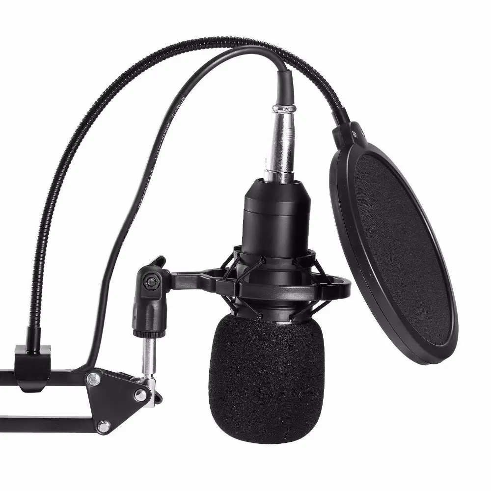 Best sale KTV BM800 Condenser Microphone Kit Studio Suspension Scissor Arm Sound Card with retail a box packing