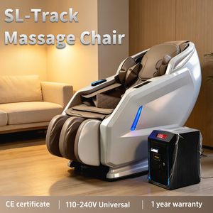 Fauteuil de massage corporel complet intelligent 3D à gravité zéro avec rail SL, commande vocale intelligente, en similicuir durable, entretien réduit, pour centre commercial - Product Image 1