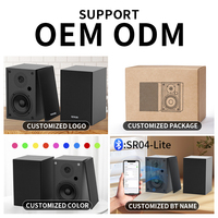 Altavoz de Estantería con Caja de Madera, Sonido de Alta Definición, 2.0 Canales, Woofer de 4 Pulgadas, Crossover de Audio Bidireccional, Sistema de Cine en Casa