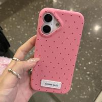 Étui de téléphone d'appareil photo en forme de coeur de luxe pour iPhone 16 étui mignon en cuir PU antichoc pour iPhone 16 Plus