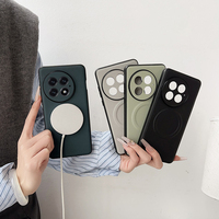 Étui de protection en cuir PU souple et dur avec étui de téléphone magnétique pour OnePlus 13 12 13R S25 Ultra A16 A26 A36 A56 Edge 50
