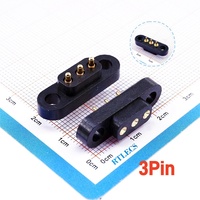 Connecteur Pogo Pin à ressort haute intensité 3A, 2, 3, 4, 5 positions, avec trous de montage, pas de 4,0 mm, mâle-femelle, en bande