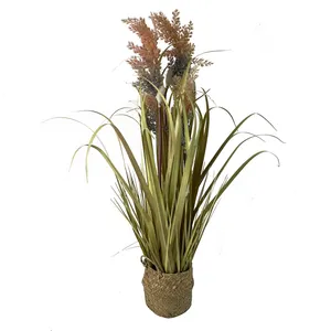 Factory manual manufacturing of plastic plants tabletop decoration artistic potted flower