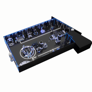 4-Seat 9D VR Gaming <span class=keywords><strong>Simulator</strong></span> Machine de réalité virtuelle extérieure pour enfants Métal Aluminium <span class=keywords><strong>PC</strong></span>/Plastique Adventure Parks Public - Product Image 4