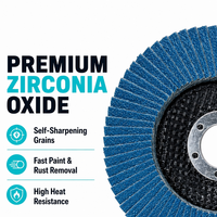 Disque à lamelles personnalisable en oxyde de zirconium bleu 4,5 pouces 115 mm pour polisseuses d'acier inoxydable, support OEM, outils abrasifs