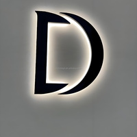 Signalisation personnalisée en lettres avec lumière LED 3D Logo mural intérieur et extérieur pour magasin et boutique Enseigne rétroéclairée pour entreprise