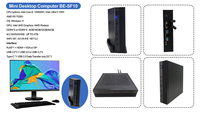 Mini PC Core I5 de 4ª a 14ª Generación, Doble Núcleo, SSD, DDR3, Nuevo, Mini ITX, VGA, HD-MI, Pantalla Dual, 1*RJ45 LAN, 6*USB, Win10