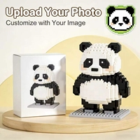 Ensemble de blocs de construction Panda personnalisés avec photo, micro-briques de haute qualité, assemblage DIY, jouet éducatif, sûr pour les enfants, design personnalisé