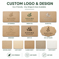 Tarjetas de Visita Personalizadas de Papel Kraft de 600 g/m² con Logotipo en Relieve y Forma Troquelada para Marcas Ecológicas y Salones de Belleza, Suministro al por Mayor de Fábrica