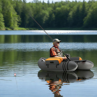 Bateau gonflable de pêche à la mouche en PVC personnalisé avec 1 an de garantie pour 2 pêcheurs, respectueux de l'environnement, pour la pêche en lac