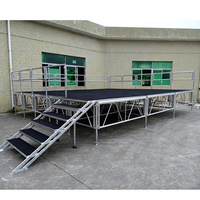 Structure de scène mobile en aluminium robuste, réglable 2m, pour usage en conférence