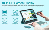 Tablette Android 10,1 pouces, 18 Go de RAM, 128 Go de stockage, Wi-Fi 5G, Bluetooth 5.0, batterie 6000 mAh, GPS, appareil pour le travail, le bureau et l'apprentissage