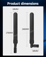 Antenne cellulaire GSM 3G LTE 4G 5G à gain élevé 700-6000 MHz omnidirectionnelle externe intérieure pleine bande pliable