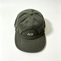 Casquette de baseball en velours côtelé personnalisée avec broderie, unisexe, souple, 6 panneaux, style vintage rétro, logo ACE Mountain, boucle réglable
