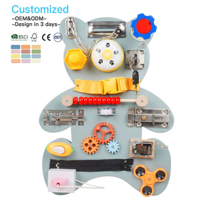 EDULAND OEM ODM CPC CE  Tableau d'activités sensorielles en bois Montessori pour tout-petits et enfants, jouets éducatifs pour enfants - Product Image 3