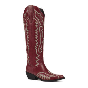 WETKISS-<span class=keywords><strong>Botas</strong></span> de vaquera con punta en pico para <span class=keywords><strong>mujer</strong></span>, <span class=keywords><strong>botas</strong></span> de vaquero con tacón grueso, <span class=keywords><strong>botas</strong></span> bordadas hasta la rodilla, estilo occidental, venta al por mayor - Product Image 2