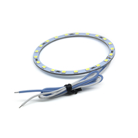 70mm 90mm 12V ~ 24V 2835 SMD yeux d'ange conduit D'anneau de halo de lumière Diurne DRL pour Phare De Voiture D'avertissement Switchback