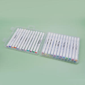 Дешевые 12/24/36/64 цвет по индивидуальному заказу набор маркеров Набор для рисования двойной наконечник для рисования для детей - Product Image 2