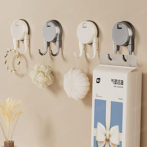 ตะขอแขวนแบบสุญญากาศสีน้ำเงิน 3 ตะขอ ดีไซน์ทันสมัย ติดตั้งง่าย สำหรับห้องน้ำ ห้องครัว ประตู แขวนเสื้อคลุม - Product Image 5