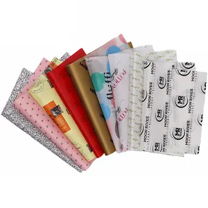 50*75cm Pink Transparent Paper Packaging Rose Gold Metallic Colorful T-Shirt Clothing Wrapping Tissue Paper for Boots Shoes Box