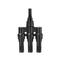 T-Verzweigungs-Solarstecker 3 zu 1 IP67 Wasserdichter PV-Steckverbinder 1500V 30A 4mm² 6mm² TÜV-Zertifiziert Solarpanel-Kabel PPO V0
