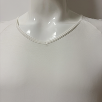 Coussinets anti-transpiration pour hommes en coton modal coupe régulière col en V solides sous les bras Coussinets anti-transpiration Séchage rapide Respirant Respectueux de l'environnement T-shirts décontractés