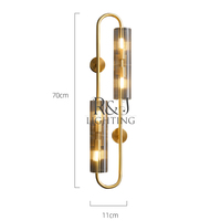Lampu Dinding LED Kuningan Modern untuk Dekorasi Interior Rumah, Kamar Tidur, Tangga, dan Koridor