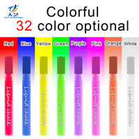 32 couleurs Surligneur Effaçable Stylo Marqueur Fluorescent Couleur Flash Stylo Protection de L'environnement Sans Poussière De Craie Liquide Lampe Stylo