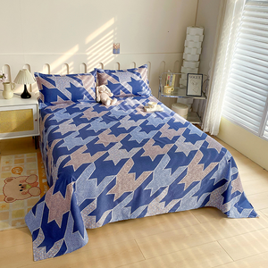 Nouvel ensemble de draps plats à angle droit personnalisés avec taie d'oreiller imprimée, <span class=keywords><strong>drap</strong></span>-<span class=keywords><strong>housse</strong></span> en polyester pour la maison, vente en gros pour chambre à coucher - Product Image 5