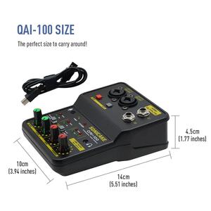 Console <span class=keywords><strong>de</strong></span> <span class=keywords><strong>mixage</strong></span> audio mini 2 canaux SONICAKE, carte son, studio DJ, enregistrement musical, karaoké à domicile, compatible <span class=keywords><strong>PC</strong></span>, QAI-100 - Product Image 6