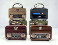 NNS NS-8092BT – Radio rétro classique Vintage Fm Am Sw 3 bandes, Radio Rechargeable avec Usb Sd Tf lecteur Mp3, Radio en bois