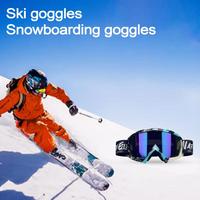 Lunettes de ski anti-rayures Lunettes de ski de snowboard anti-buée pour adultes Lunettes de neige d'hiver ultra-légères pour l'équitation Sports Escalade
