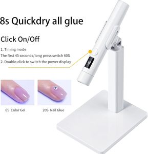 Xách Tay Mini Nail Đèn Cầm Tay Móng Tay Nghệ Thuật Đèn Với Đứng 360 Độ Xoay Đa Chức Năng Đèn - Product Image 5